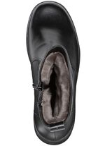 ELENA EDEN, fodrade damst&ouml;vletter, vinterskor, bredd H, med lammskinn SVART