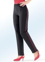 Byxor med trendiga kontrasterande dekorativa kantband 