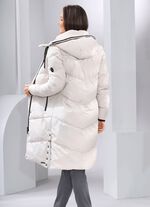 Jacka med fast huva BEIGE