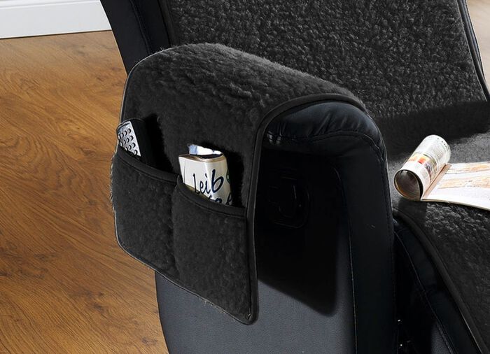 F&aring;t&ouml;lj- och armst&ouml;dsskydd fr&aring;n Licardo av ren, ny ull 