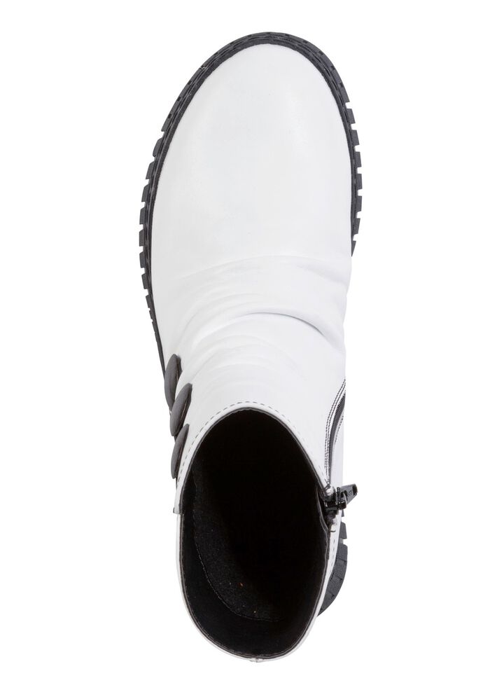 Gemini ankelboots med volanger och dekorativa knappar 