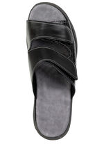 Bekväma damslippers, bredd K, med kardborreband SCHWARZ