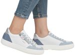 Remonte sneakers gjorda av nappa och mocka med metallic kant 