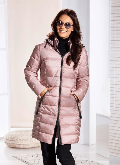 Kort kappa med avtagbar huva 