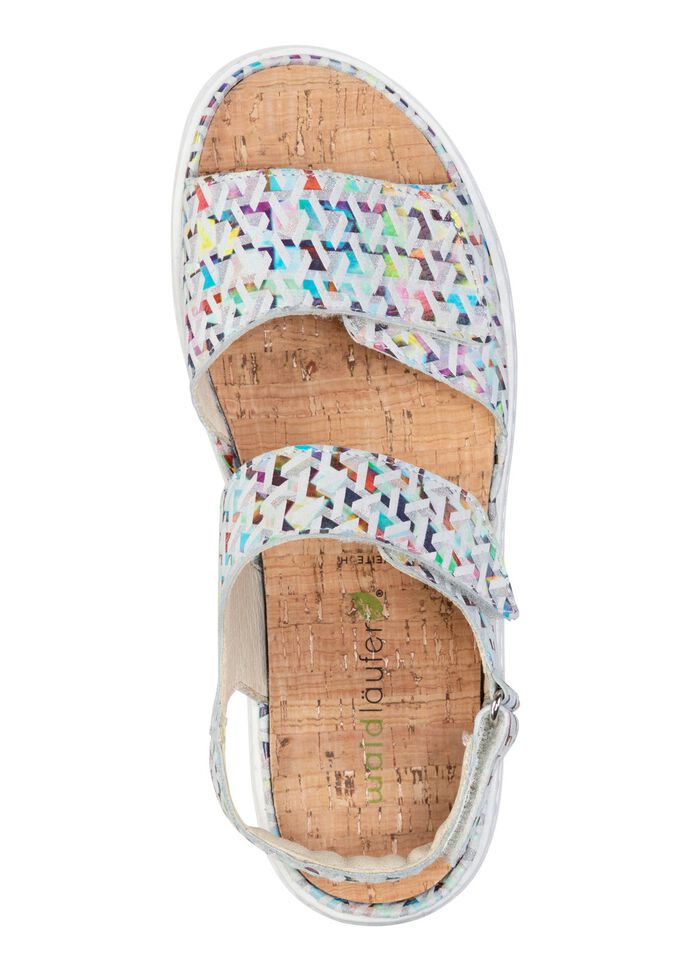 Ranger-sandal gjord av effektivt tryckt nubuckl&auml;der 