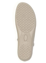 ELENA EDEN, bekväma damsandaler, bredd H, med kardborreband BEIGE-BRAUN