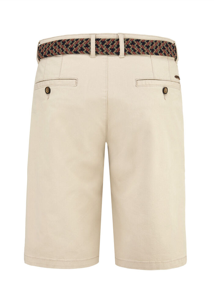 Avslappnade &quot;Redpoint&quot; bermudas med tygbälte i 3 färger HELLBEIGE