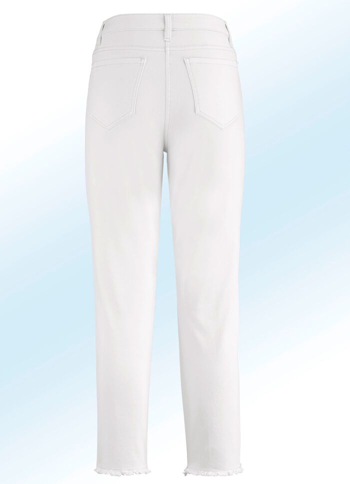 7/8-l&aring;ng byxa med intressanta fransar 