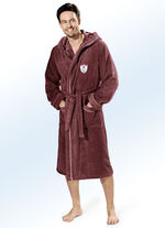 Badrock med huva BORDEAUX