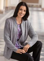 Kofta med dekorativ texturblandning 