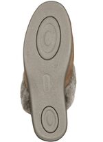 ELENA EDEN tofflor med &auml;kta lammskinnsfoder TAUPE