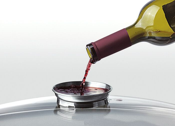 XXL-grytset med keramisk non-stick-bel&auml;ggning och lock av silikonglas B&Auml;R