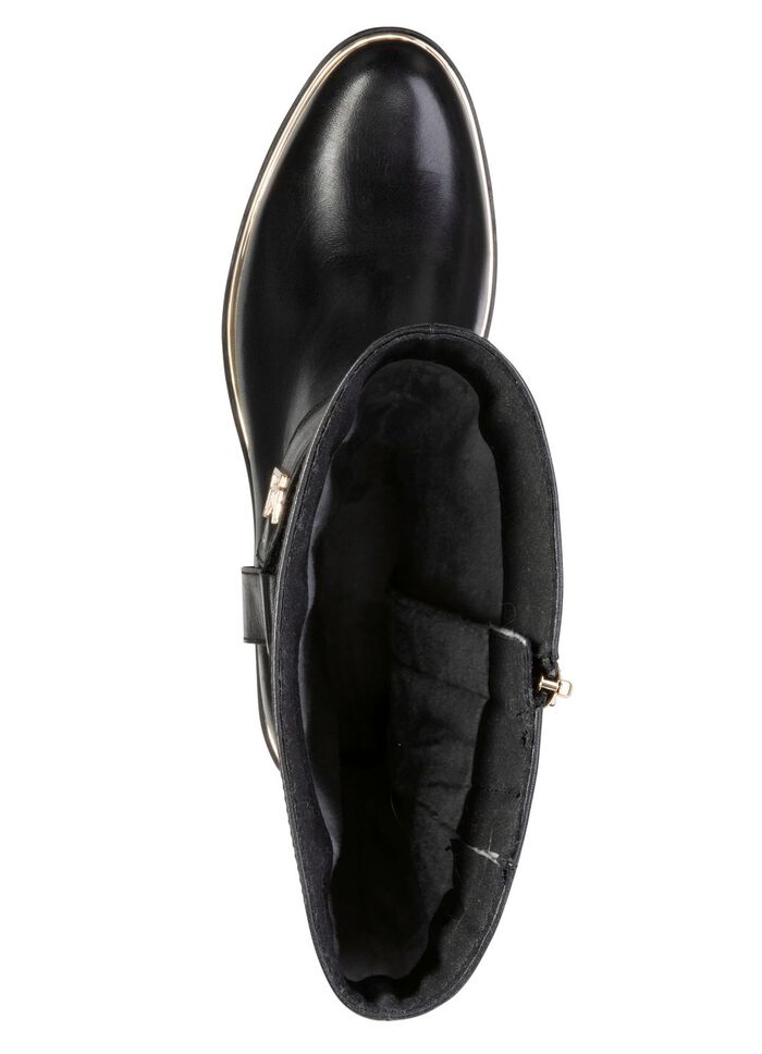 ELENA EDEN, trendiga damst&ouml;vlar, vinterskor, vidd G, med dragkedja SVART