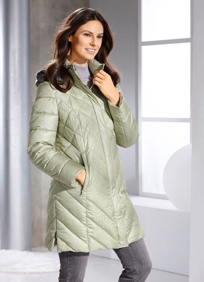 Kort dunjacka med avtagbar huva VASSGR&Ouml;N