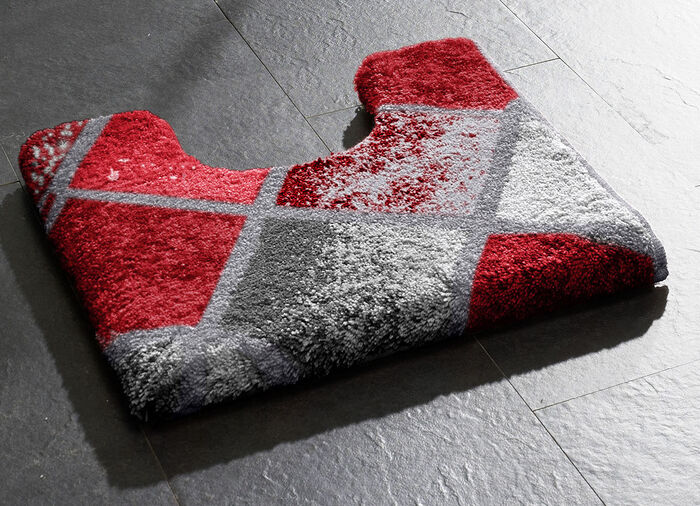 Fantastiskt badrumsset i supermjuk kvalitet RÖD-GRÅ