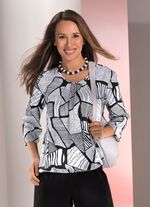 Tunika med vackra veck vid halsringningen 