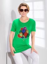 L&aring;ng skjorta med strassdekoration GR&Ouml;N