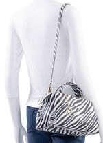 Laurinaväska med zebradesign SCHWARZ-WEISS