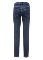 Eleganta jeans med handm&aring;lade blommotiv 
