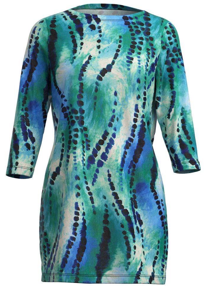 stickad tunika i finstickad 