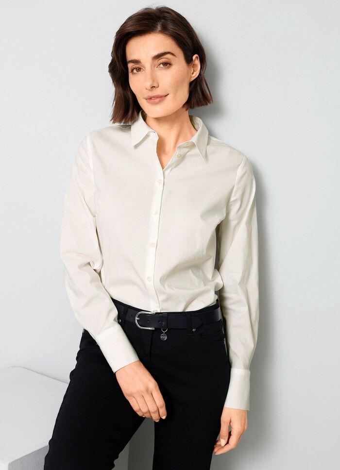 Blus med skjortkrage 