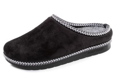 Laurina, klassiska damtofflor, bredd G, med m&ouml;nstrad kant 