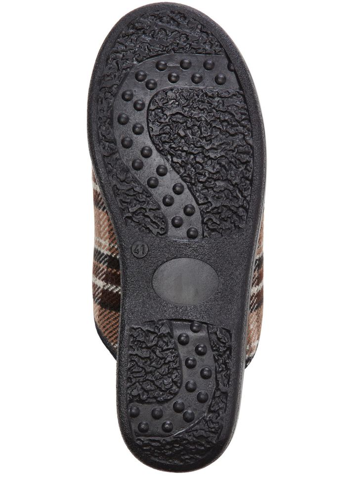 Tvåpack, fodrade herrtofflor, med ull 1XBRUN,1XBLÅ