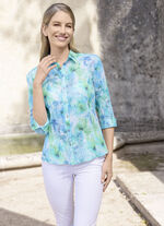 Blus med skjortkrage 