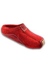 HAFLINGER tofflor, ullfleecetyg TEGELRÖD