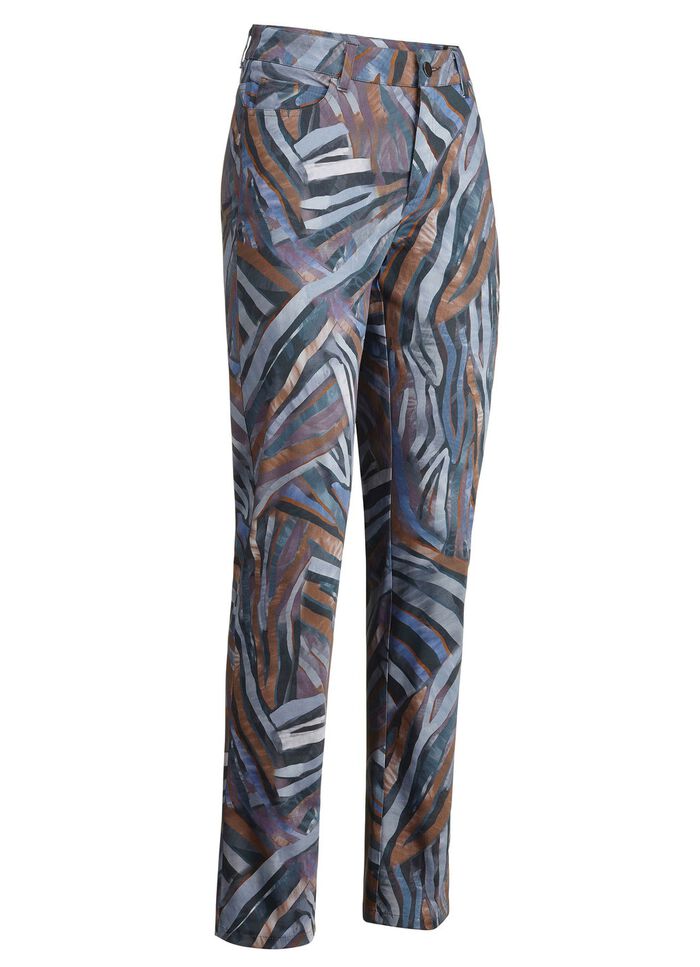 Byxor med elastiska insatser bak 