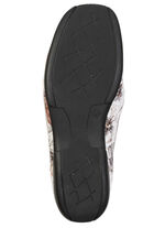 ELENA EDEN, bekväma damtofflor, bredd H, med uttagbar fotbädd ECRU-BUNT