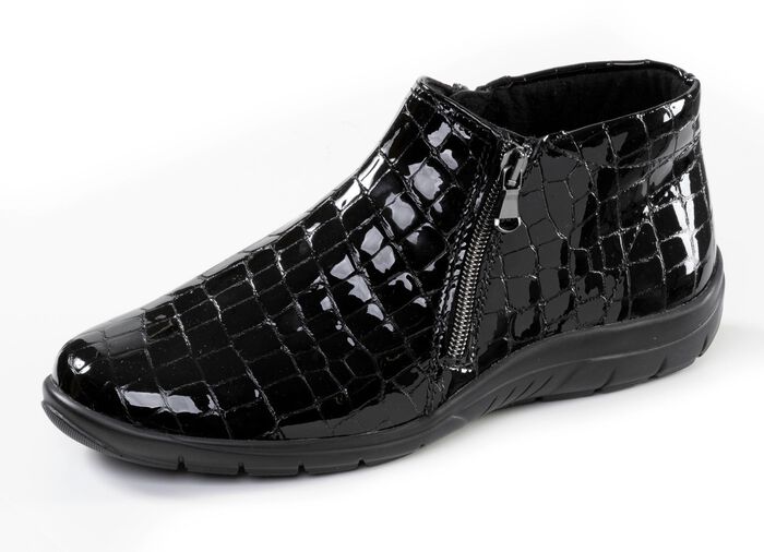 ELENA EDEN, bekv&auml;ma damst&ouml;vlar, bredd H, med uttagbar fotb&auml;dd SVART