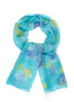 Halsduk med fantasiblomm&ouml;nster 