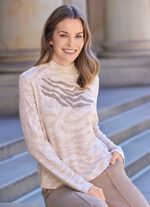 Skjorta med dragkedja bak BEIGE