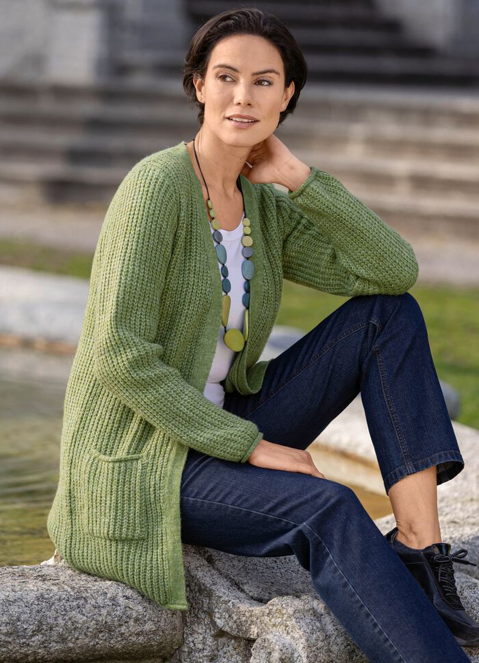 L&aring;ng kofta med p&auml;rltofs 