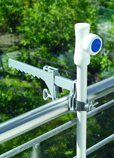 Balkongf&auml;ste av galvaniserat st&aring;l 