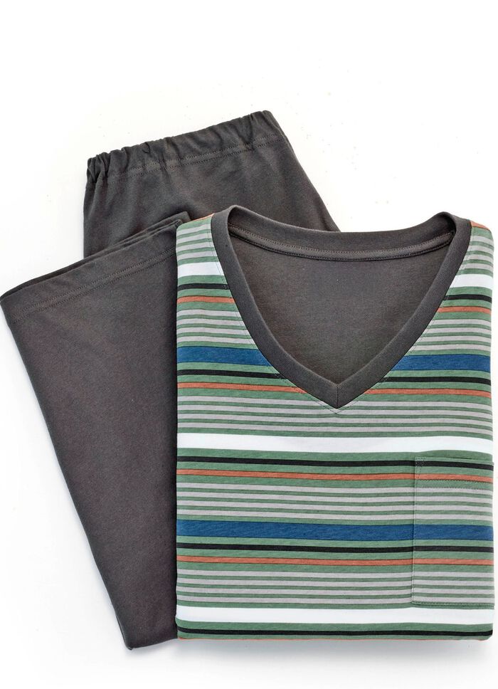 V-ringad pyjamas med &ouml;ppna manschetter 