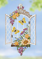 Fönsterbild vårfönster av äkta Plauenspets 