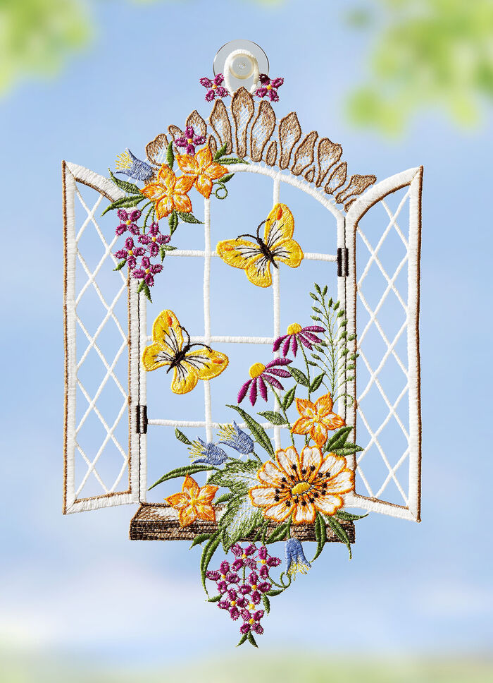 Fönsterbild vårfönster av äkta Plauenspets 