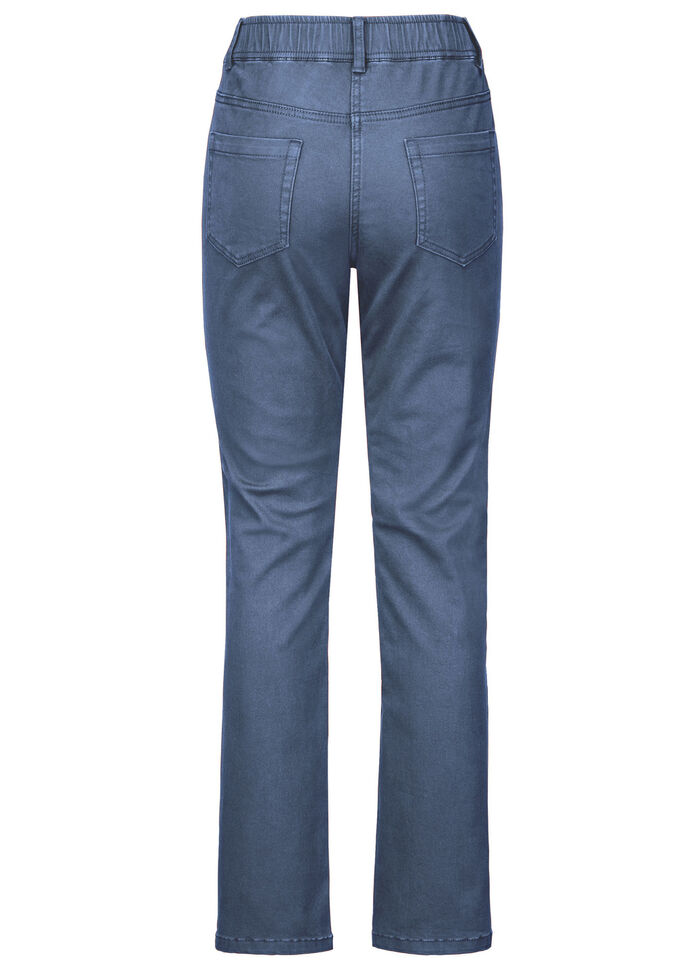 Byxor med glittrande strass JEANSBLÅ