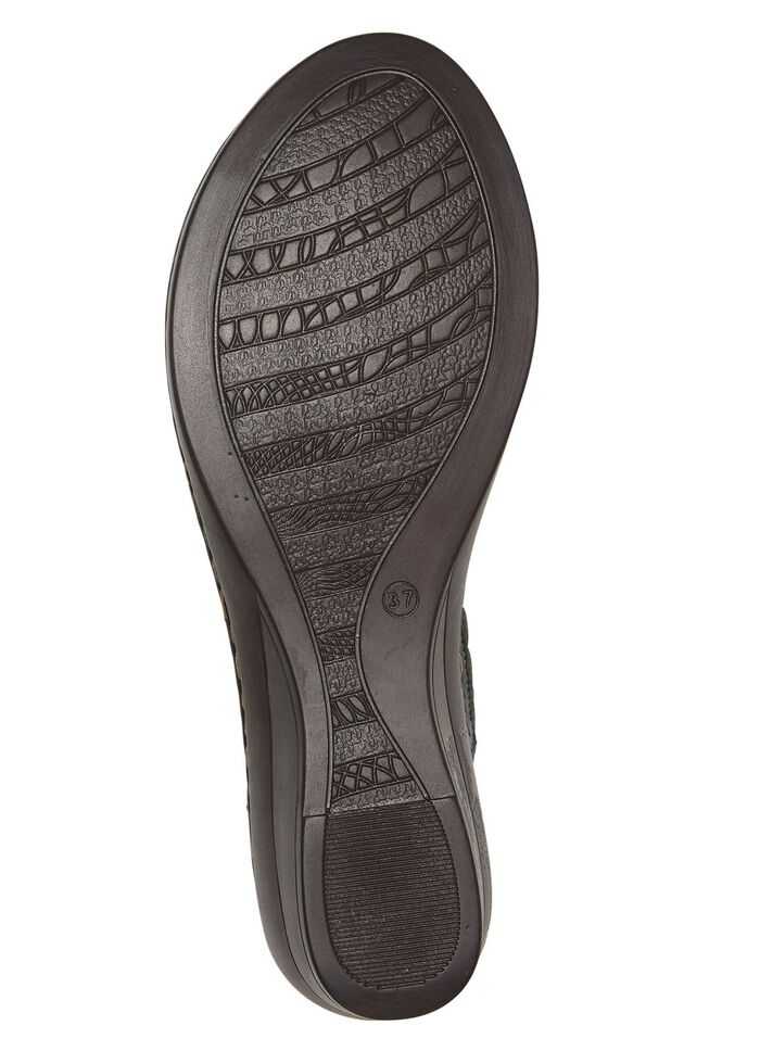 ELENA EDEN-sandal i luftigt, perforerat och skuggat nappal&auml;der av ko 