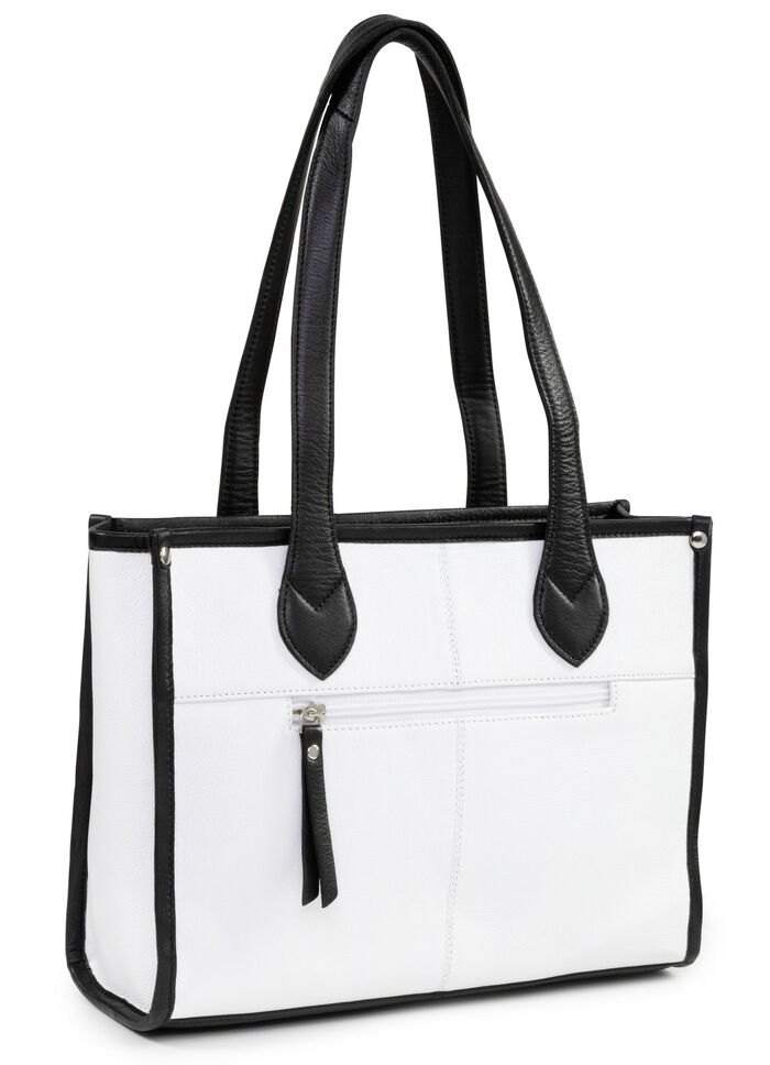 Laurina, väska, dam, gjord av läder WEISS-SCHWARZ
