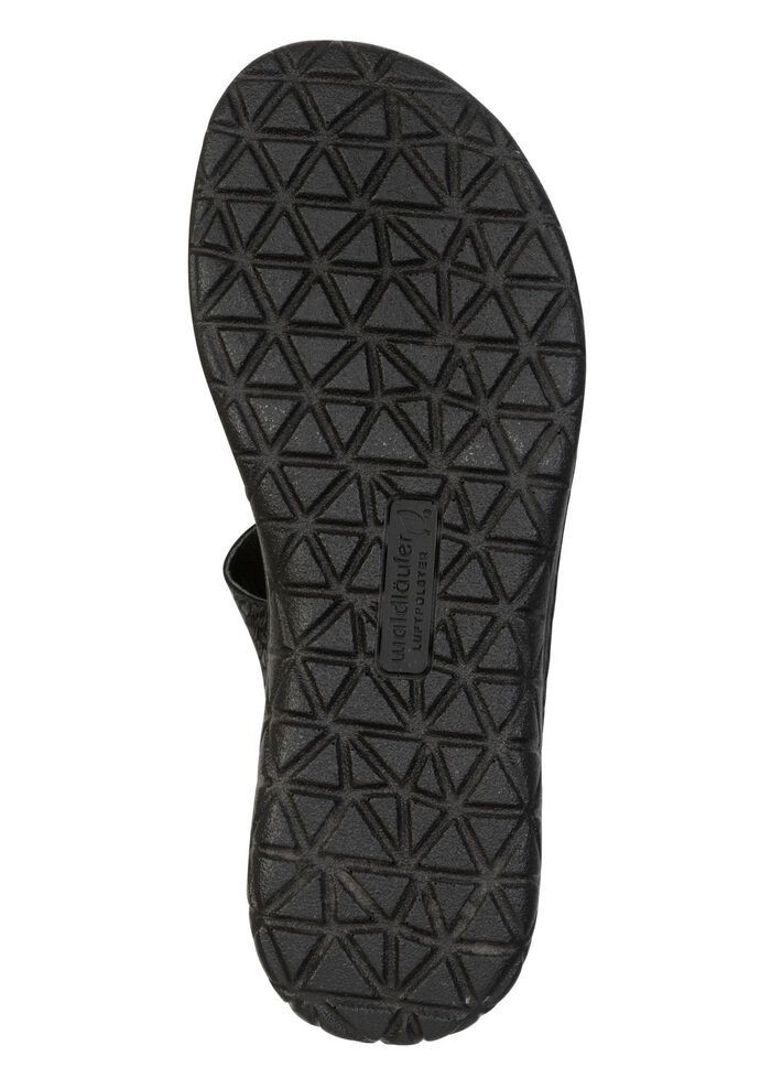 Waldl&auml;ufer, bekv&auml;ma damsandaler, bredd H, med uttagbar fotb&auml;dd SCHWARZ