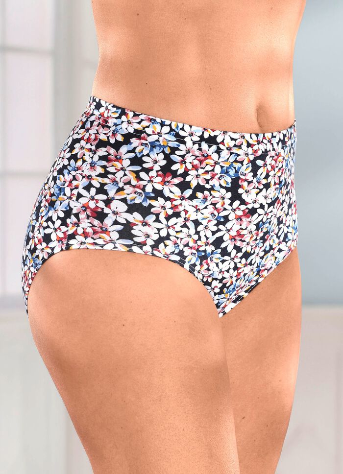 Paket med fyra trosor med en briljant f&auml;rgad blomdesign 