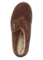 St&ouml;vlar i velourmaterial med kardborrekn&auml;ppning BRUNT