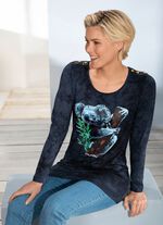 L&aring;ng topp med motiv inkjet-tryck i 2 f&auml;rger ANTRACITBATIK