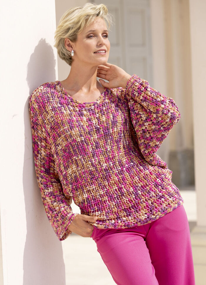 Tröja tillverkad av högkvalitativt bandgarn 