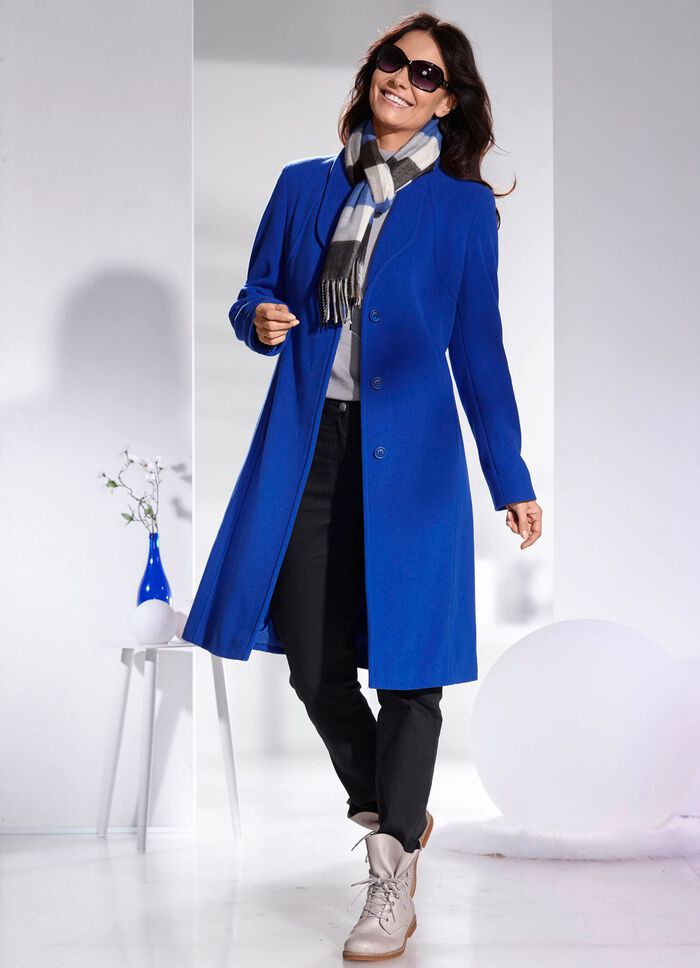 Kappa med elegant dold knappsl&aring; KUNGSBL&Aring;