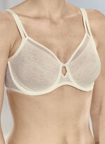 Triumph Signature genomskinlig minimizer bygel-bh med formade kupor ECRU