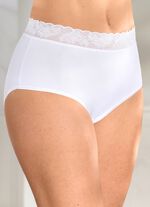 Fyrapack trosor med elastiskt spetsband i midjan 